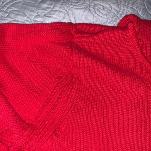 Jeanne Pierre Red Hooded Zip-Up Sweater X-Large 100% Cotton - Picture 7 of 11